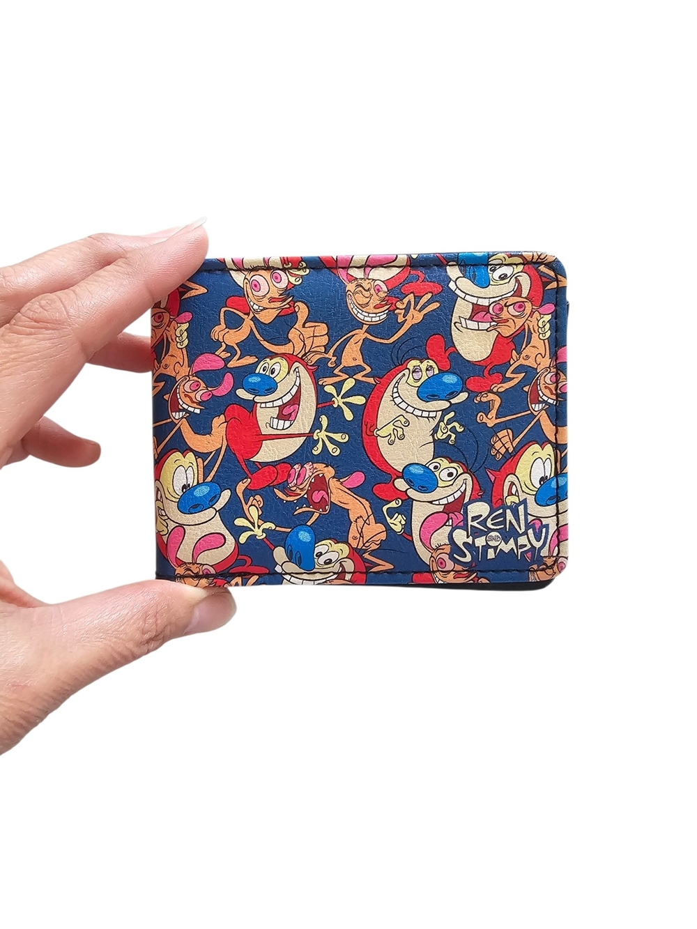 Buckle-Down Ren & Stimpy Cartoon Wallet - Navy Blue & Red